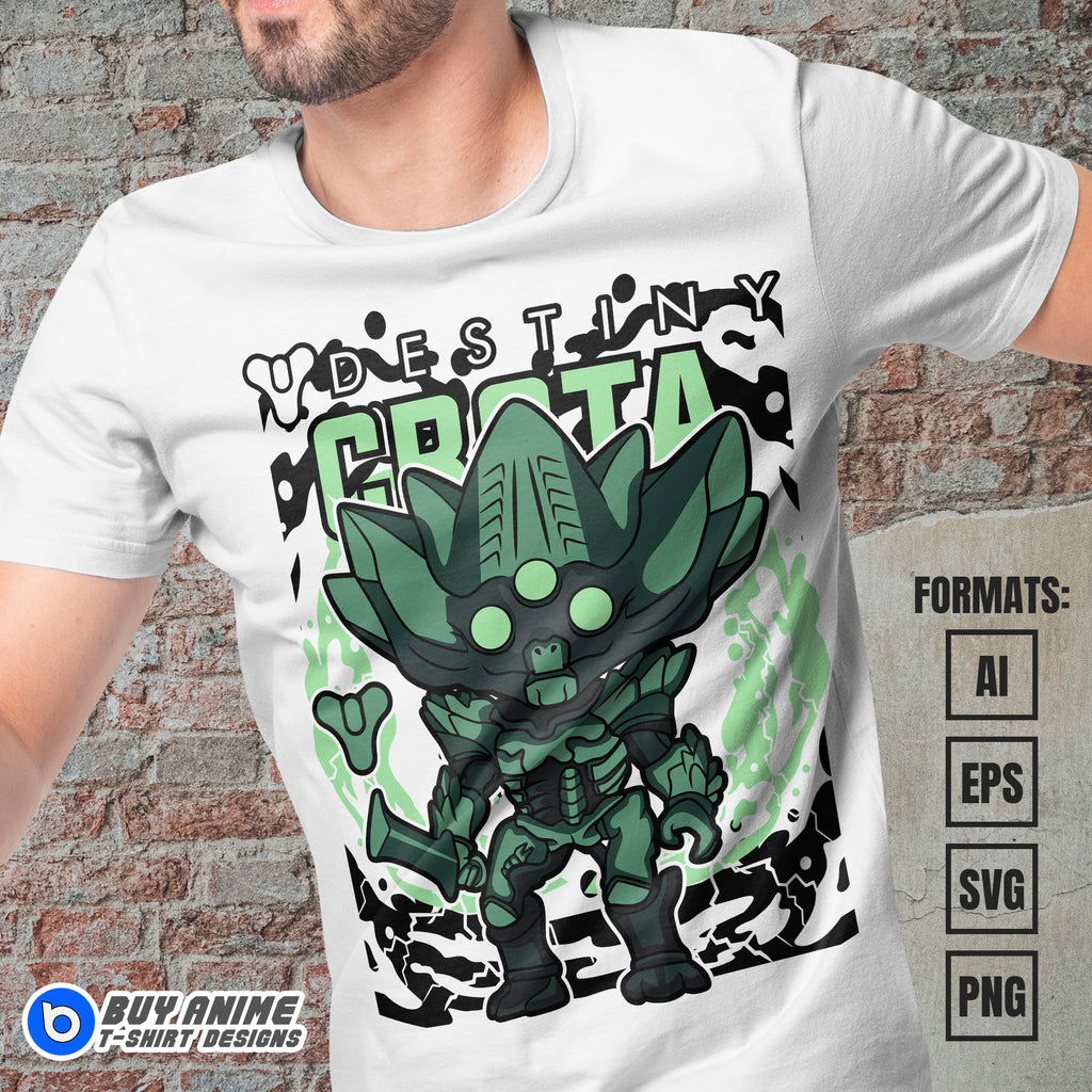 Premium Crota Destiny Funko Vector T-shirt Design Template