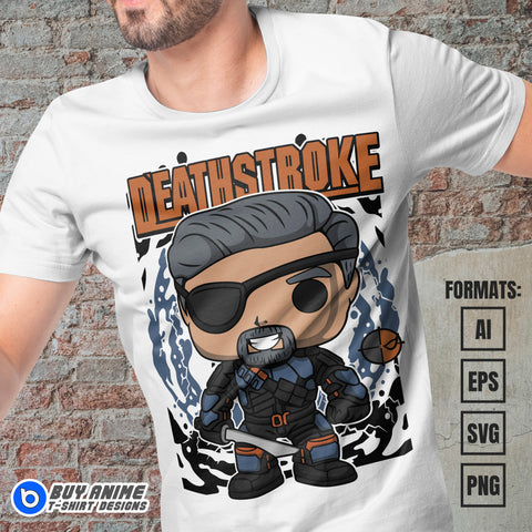 Premium Deathstroke Funko Vector T-shirt Design Template #2