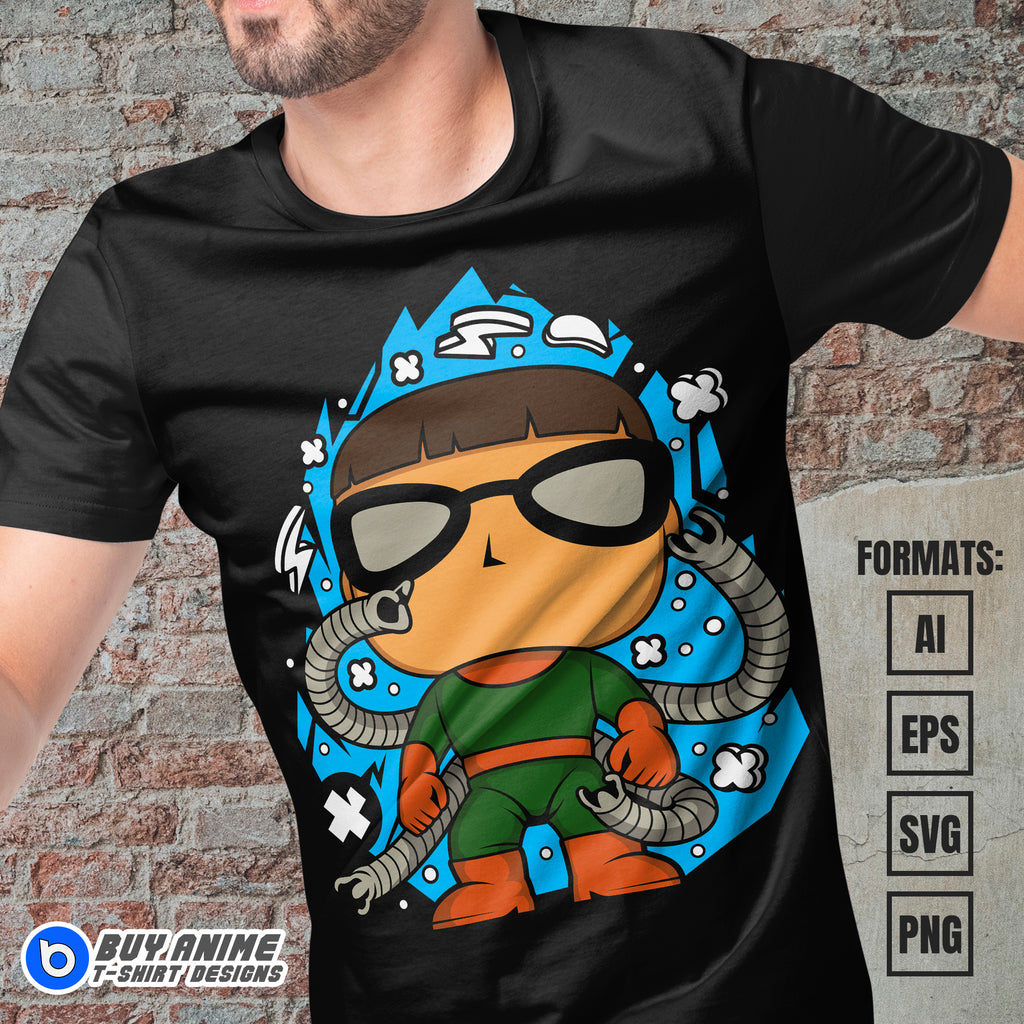 Premium Doctor Octopus Spider-Man Funko Vector T-shirt Design Template