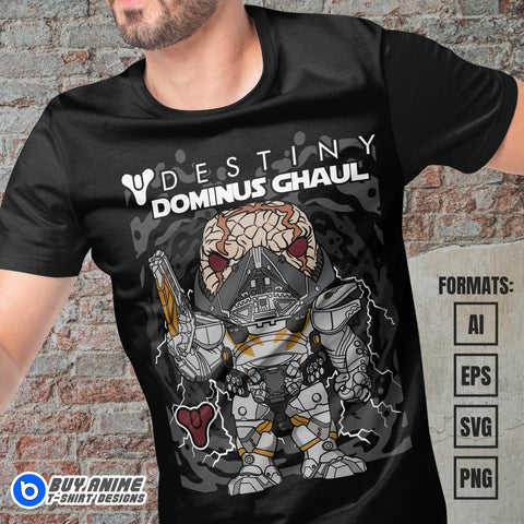 Premium Dominus Ghaul Destiny Funko Vector T-shirt Design Template