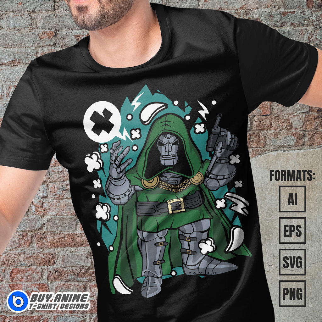 Premium Dr Doom Funko Vector T-shirt Design Template