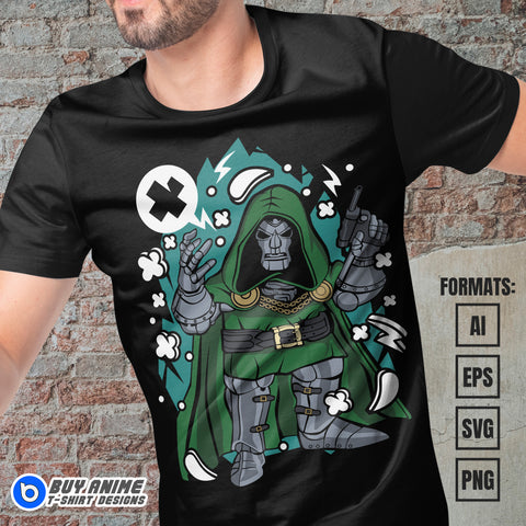 Premium Dr Doom Funko Vector T-shirt Design Template