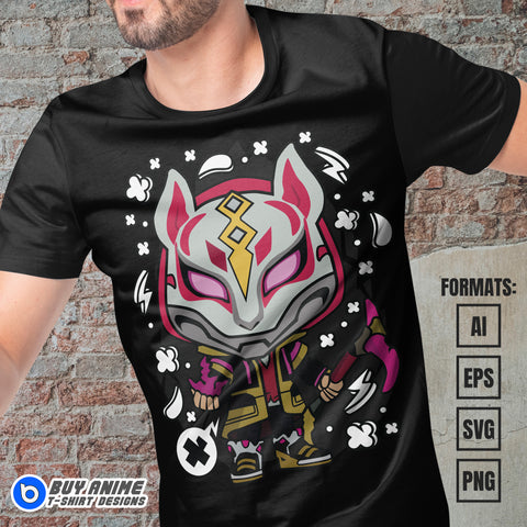 Premium Drift Fortnite Funko Vector T-shirt Design Template