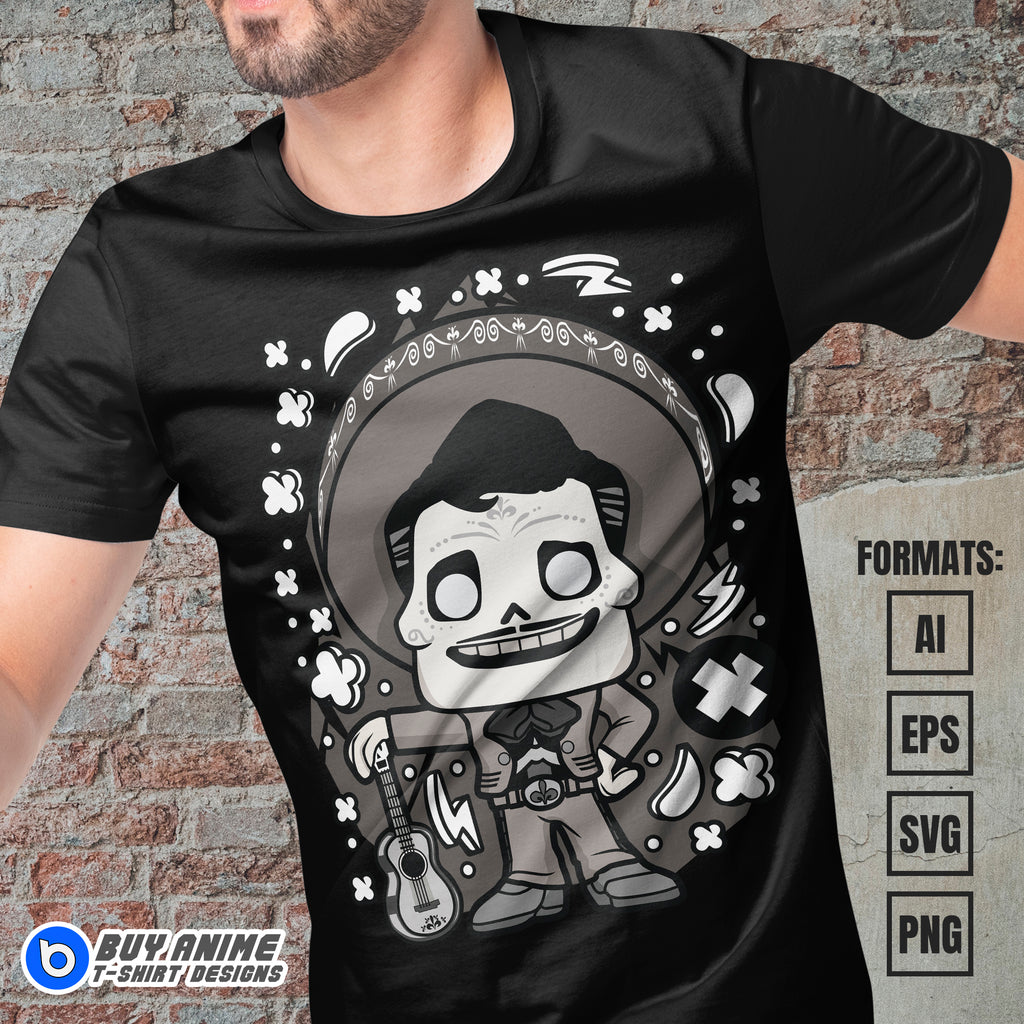 Premium Ernesto De La Cruz Coco Funko Vector T-shirt Design Template