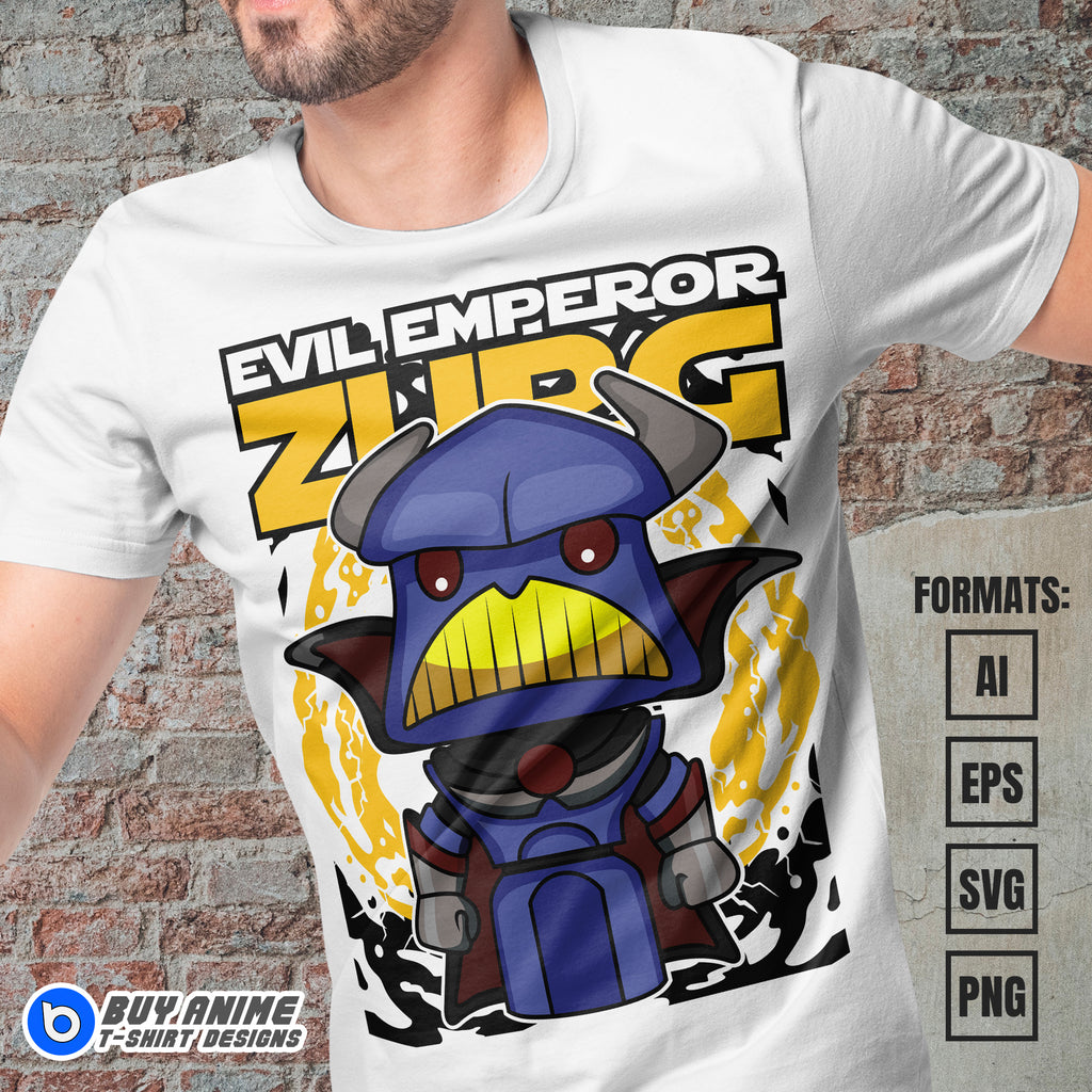 Premium Evil Emperor Zurg Funko Vector T-shirt Design Template