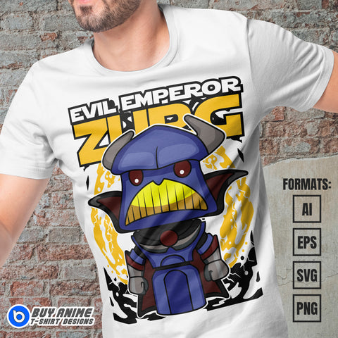 Premium Evil Emperor Zurg Funko Vector T-shirt Design Template
