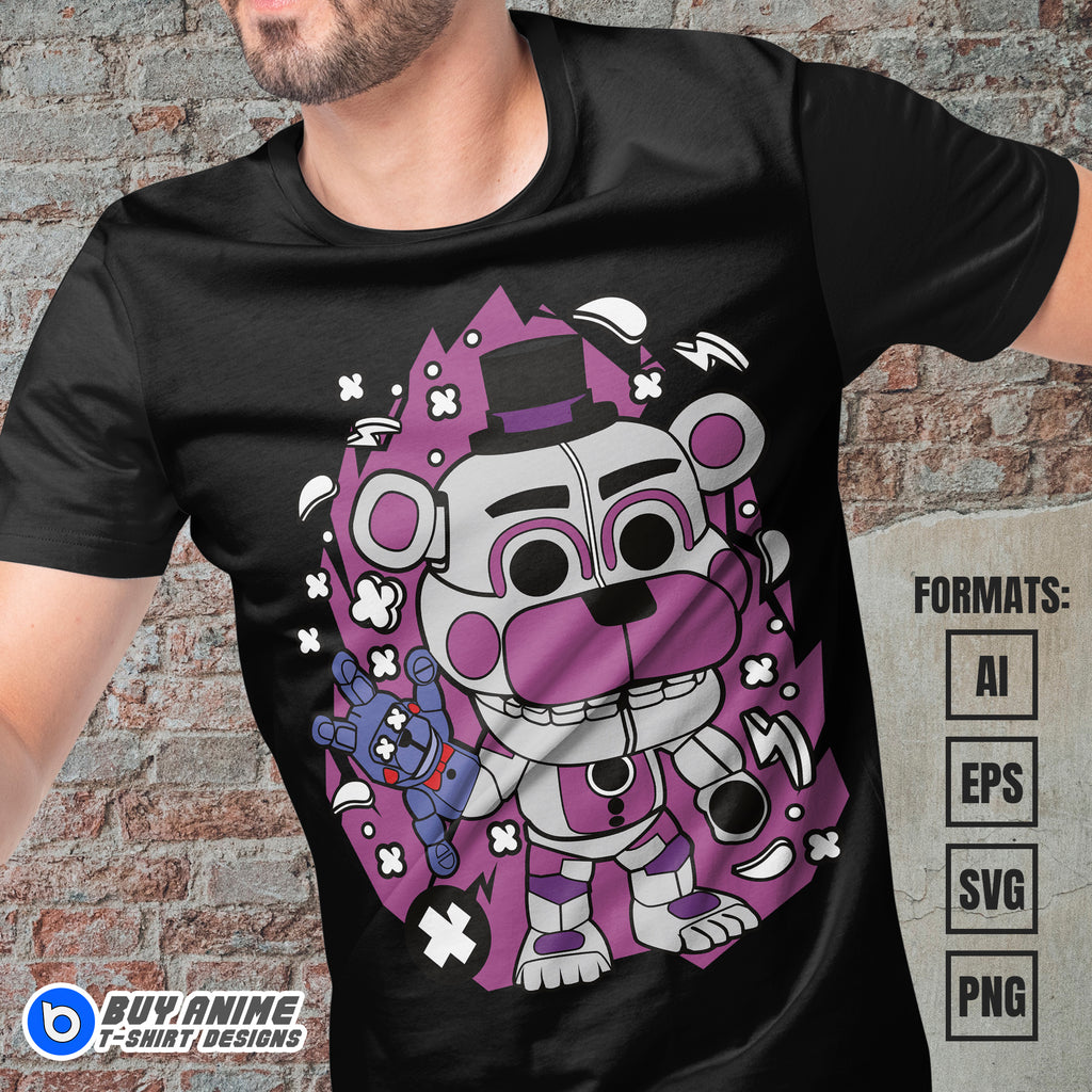 Premium Funtime Freddy Five Nights At Freddys Funko Vector T-shirt Design Template