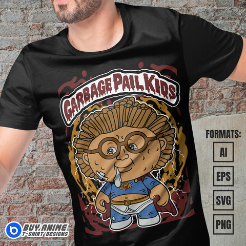 Premium Garbage Pail Kids Funko Vector T-shirt Design Template