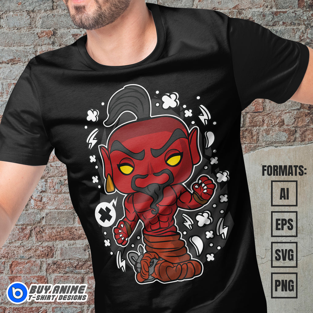 Premium Jafar Genie Aladdin Funko Vector T-shirt Design Template