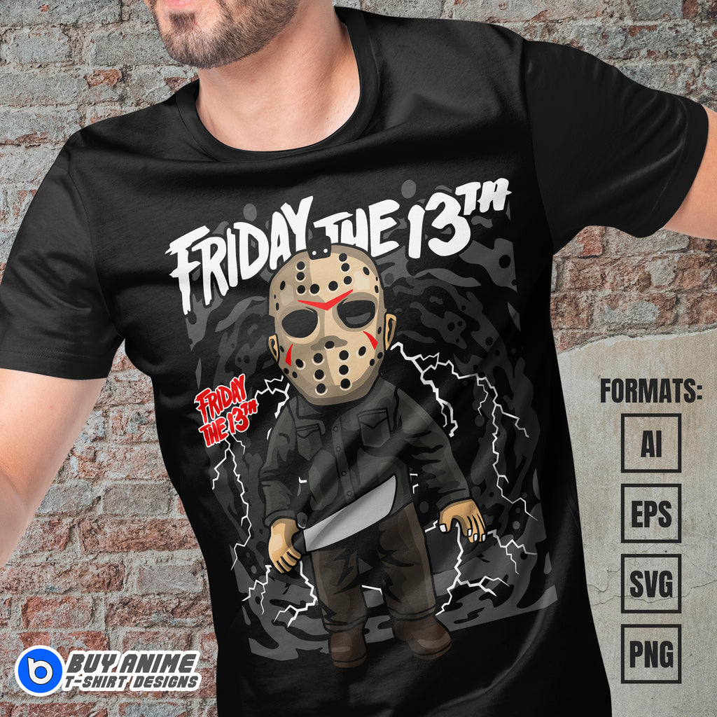 Premium Jason Voorhees Friday The 13th Funko Vector T-shirt Design Template #2