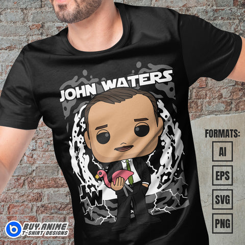 Premium John Waters Funko Vector T-shirt Design Template