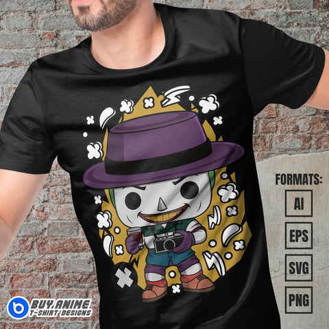 Premium Joker Funko Vector T-shirt Design Template #2