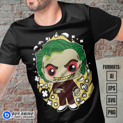 Premium Joker Funko Vector T-shirt Design Template