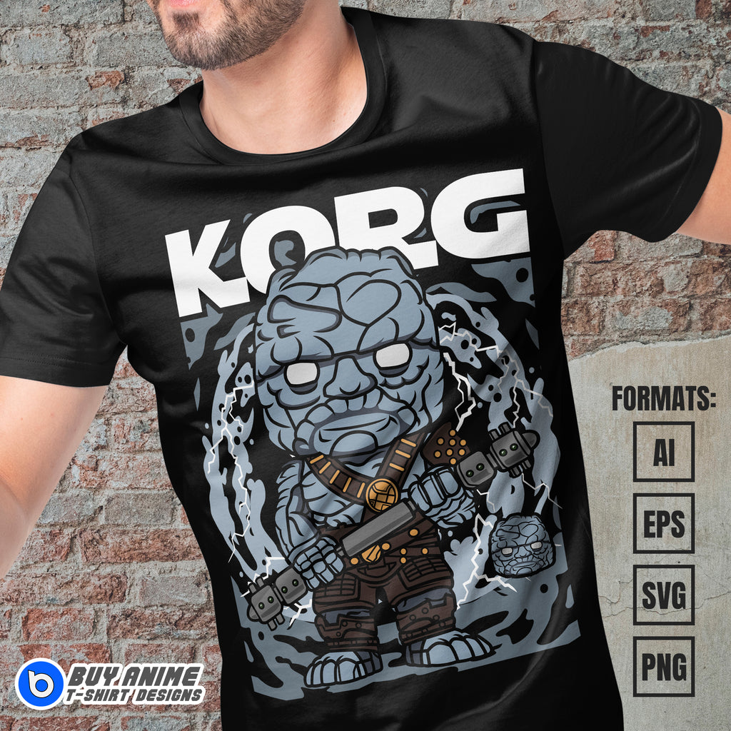 Premium Korg Thor Ragnarok Funko Vector T-shirt Design Template