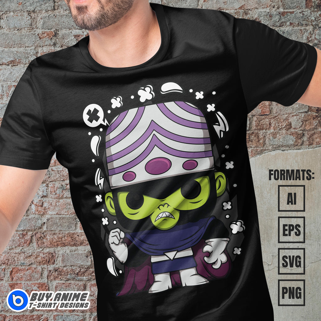 Premium Mojo Jojo Powerpuff Girls Funko Vector T-shirt Design Template