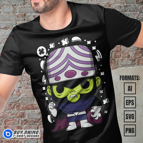 Premium Mojo Jojo Powerpuff Girls Funko Vector T-shirt Design Template