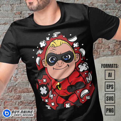 Premium Mr Incredible The Incredibles Funko Vector T-shirt Design Template