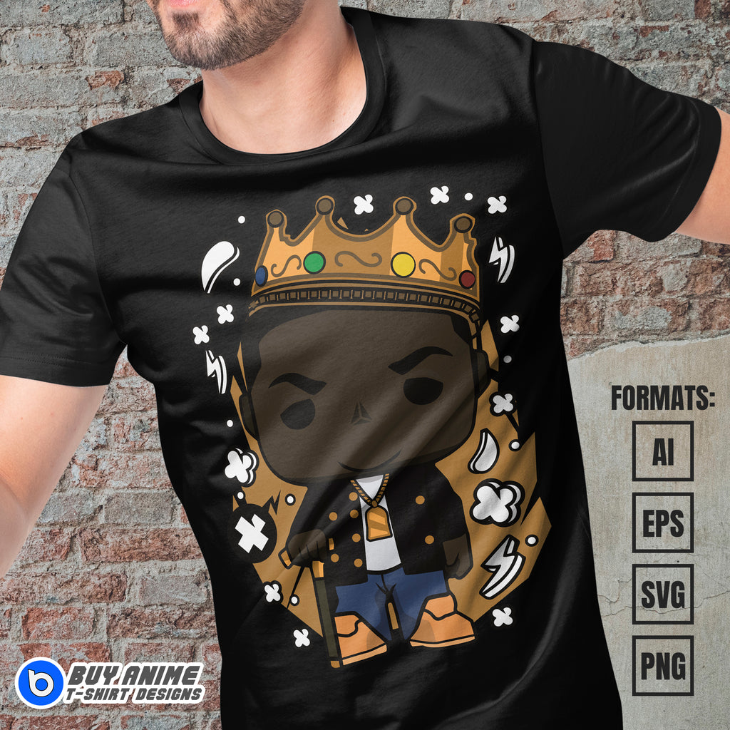 Premium Notorious BIG Funko Vector T-shirt Design Template