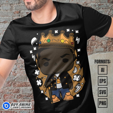 Premium Notorious BIG Funko Vector T-shirt Design Template