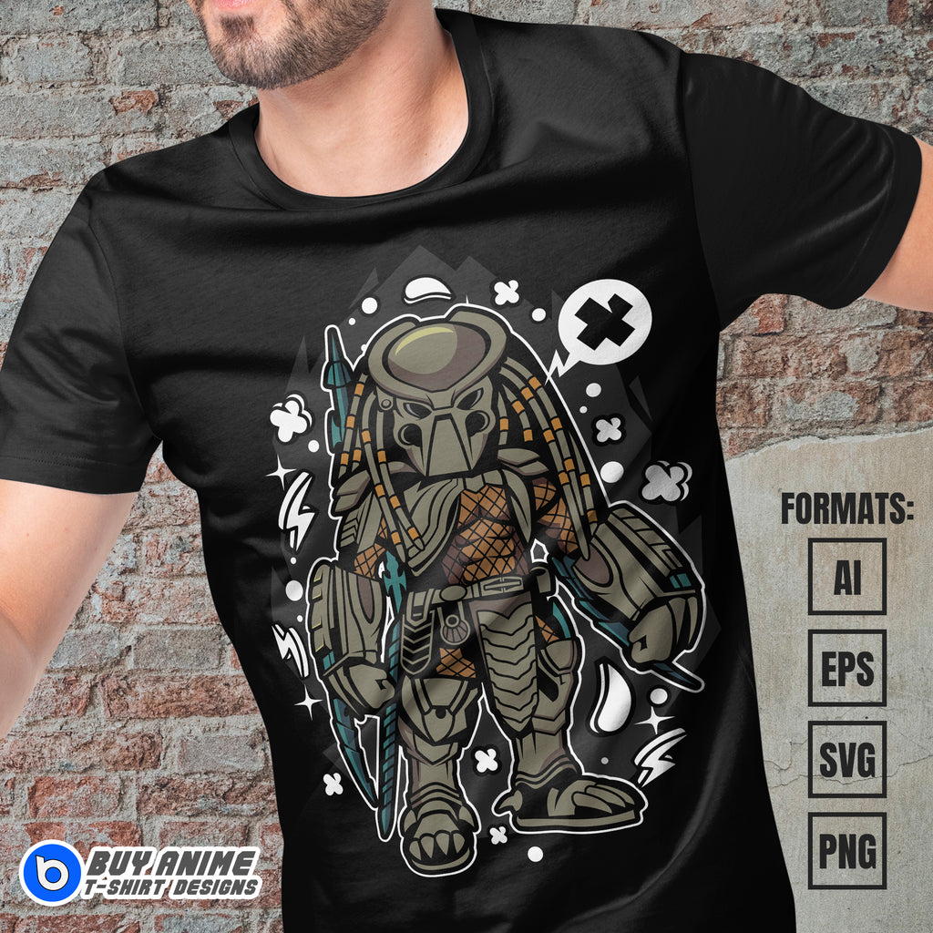Premium Predator Funko Vector T-shirt Design Template