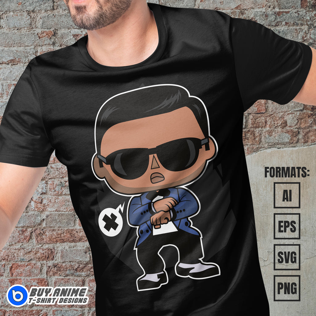 Premium Psy Funko Vector T-shirt Design Template