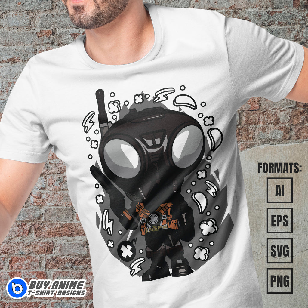 Premium Q9-0 Star Wars Funko Vector T-shirt Design Template