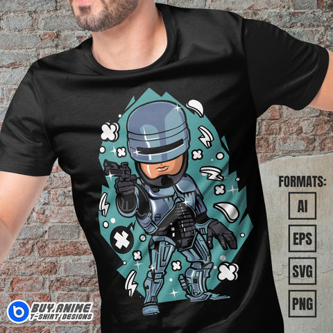 Premium Robocop Funko Vector T-shirt Design Template