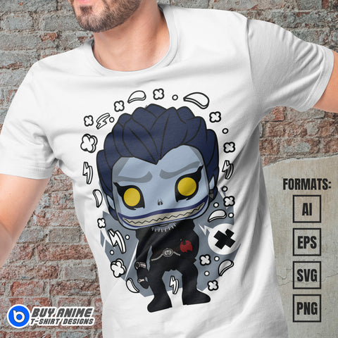 Premium Ryuk Death Note Funko Vector T-shirt Design Template
