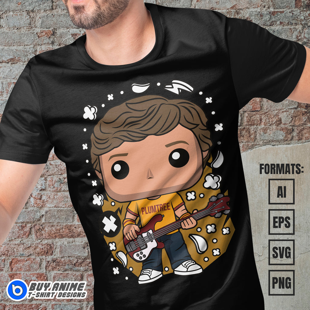 Premium Scott Pilgrim Funko Vector T-shirt Design Template