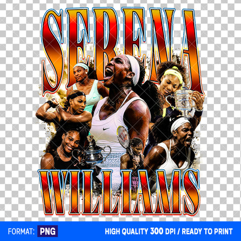 Premium Serena Williams Bootleg T-shirt Design