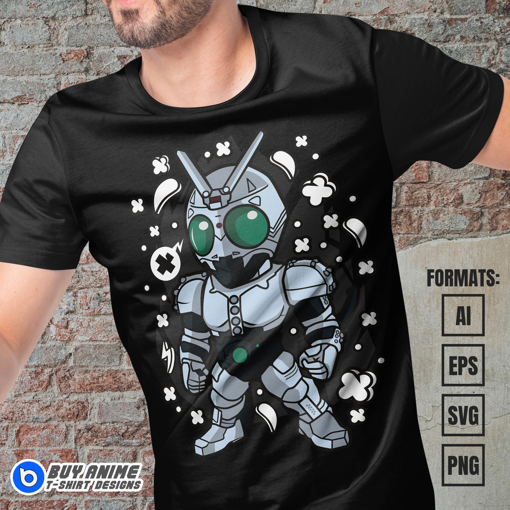 Premium Shadow Moon Kamen Rider Funko Vector T-shirt Design Template