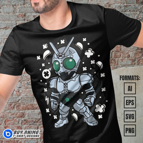 Premium Shadow Moon Kamen Rider Funko Vector T-shirt Design Template