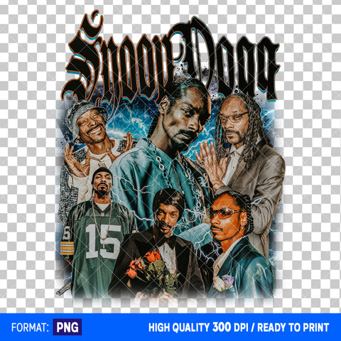 Premium Snoop Dogg Bootleg T-shirt Design