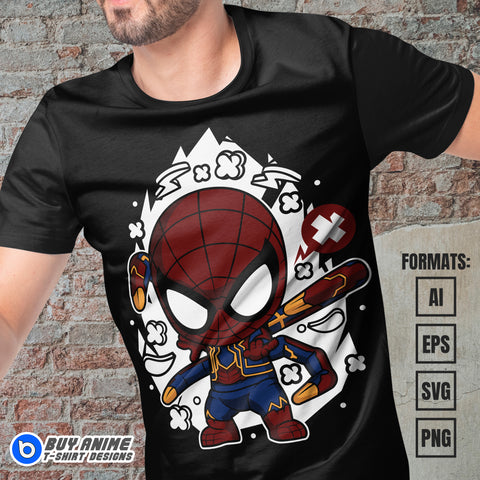 Premium Spider-Man Funko Vector T-shirt Design Template #2