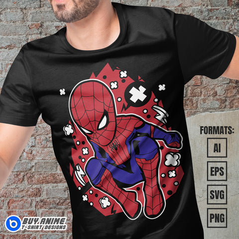 Premium Spider-Man Funko Vector T-shirt Design Template