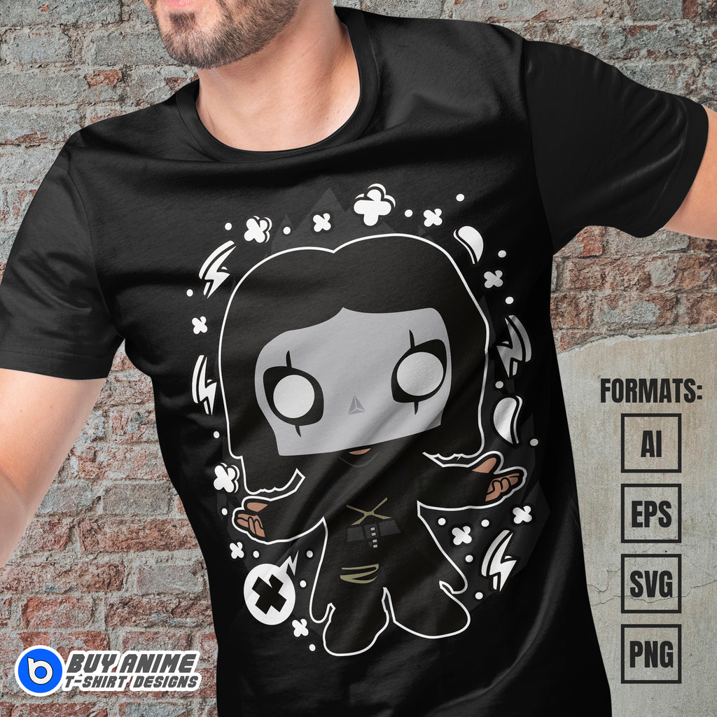 Premium The Crow Funko Vector T-shirt Design Template
