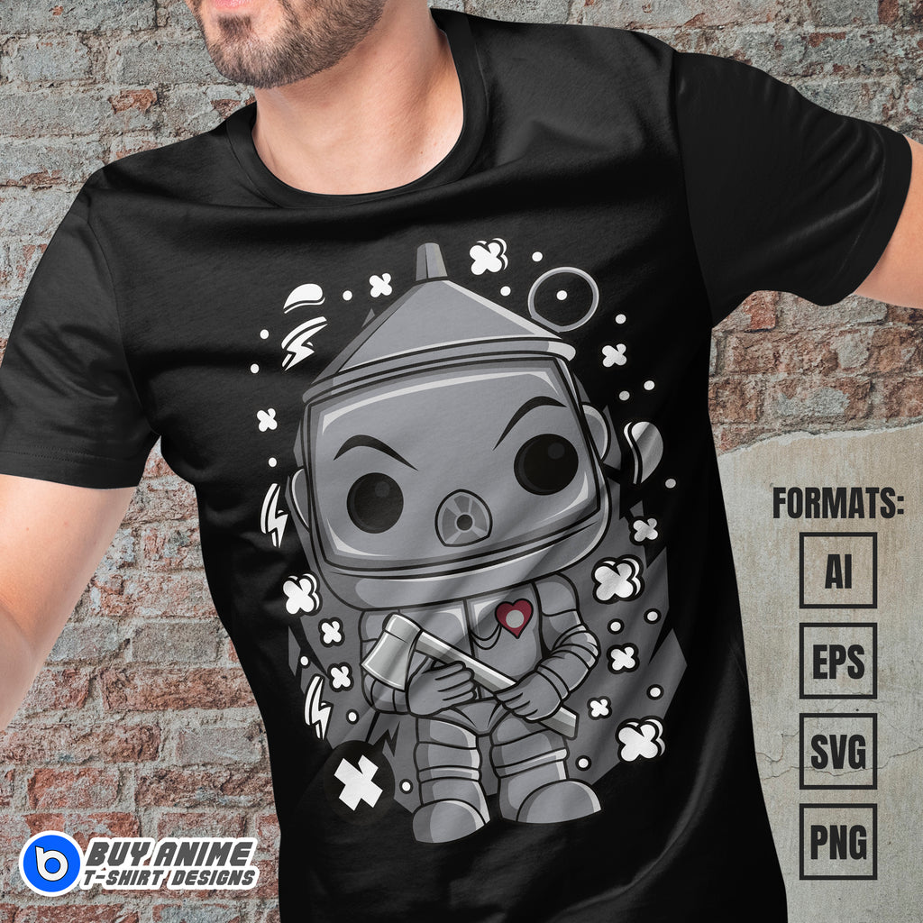 Premium Tin Man The Wonderful Wizard Of Oz Funko Vector T-shirt Design Template