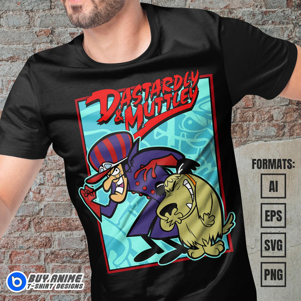 Premium Dastardly and Muttley Vector T-shirt Design Template – www ...