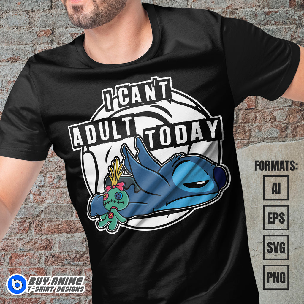 Premium Stitch Vector T-shirt Design Template #2