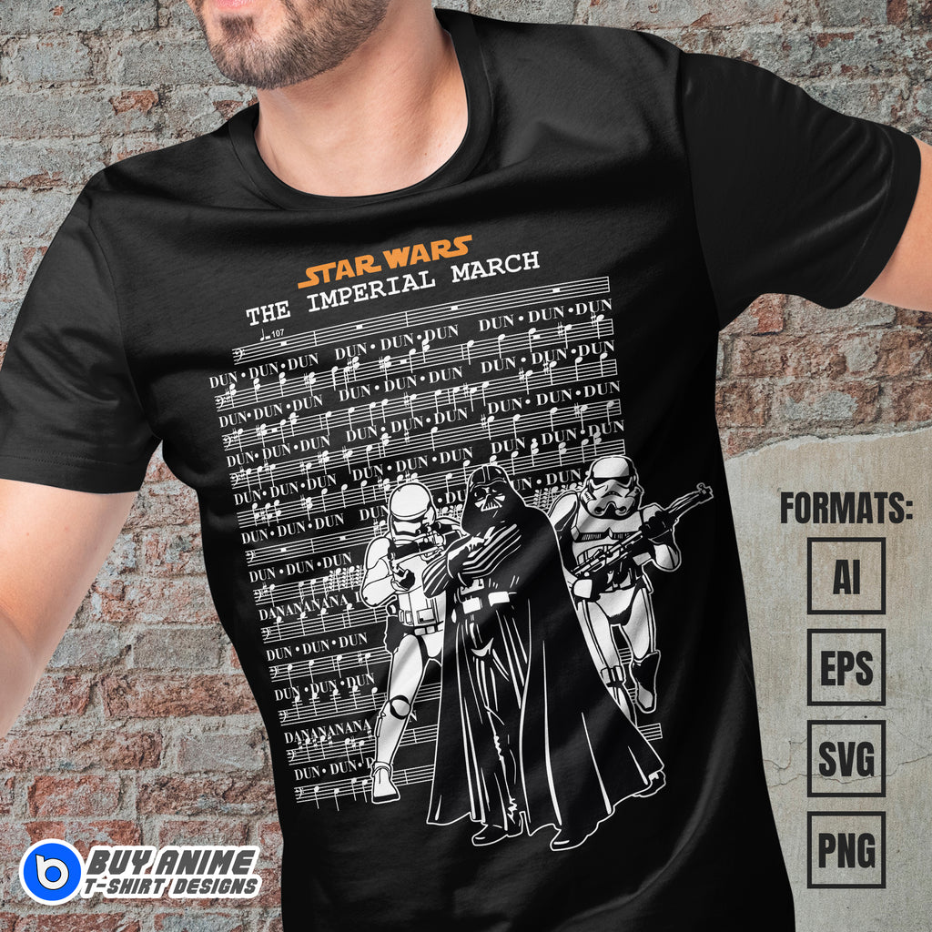 Premium Star Wars Vector T-shirt Design Template