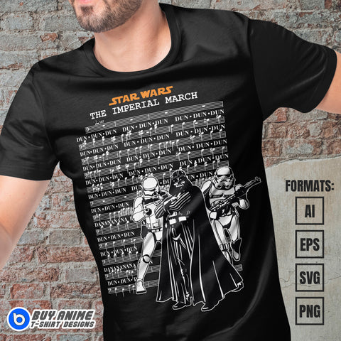 Premium Star Wars Vector T-shirt Design Template