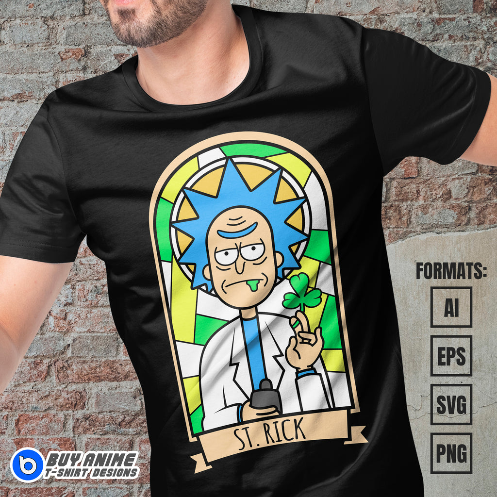 Premium Rick Vector T-shirt Design Template #2