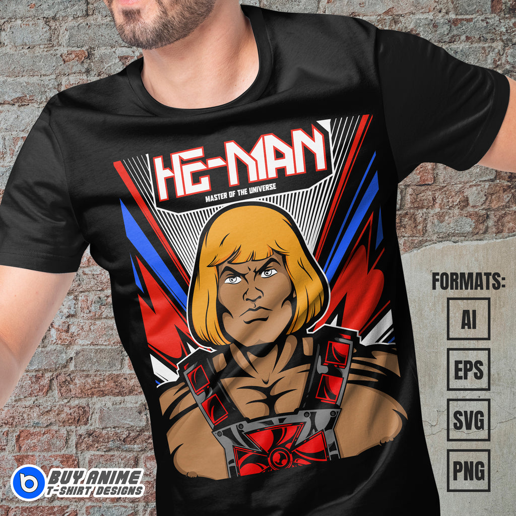 Premium He-Man Vector T-shirt Design Template #2