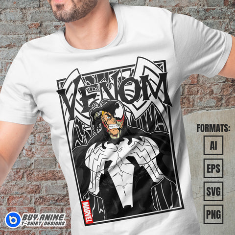 Premium Venom Vector T-shirt Design Template #4
