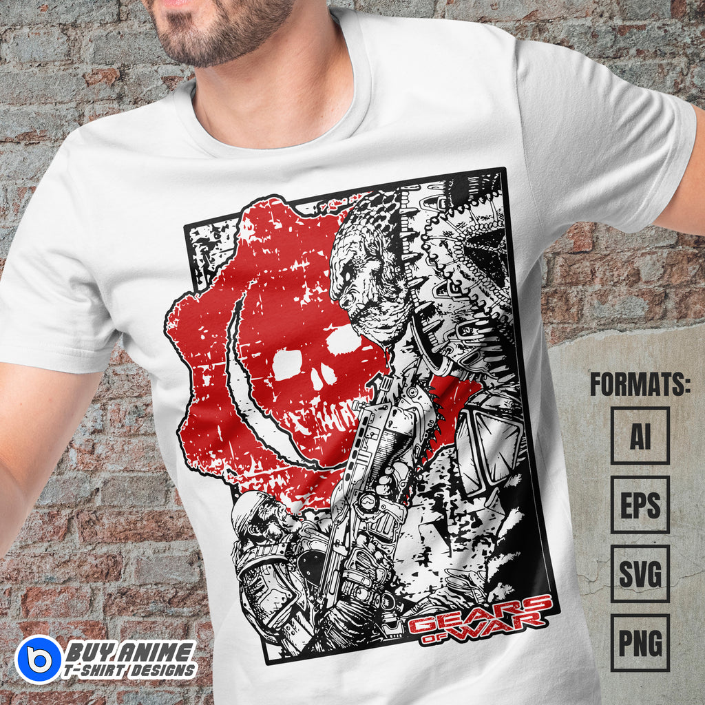 Premium Gears of War Vector T-shirt Design Template