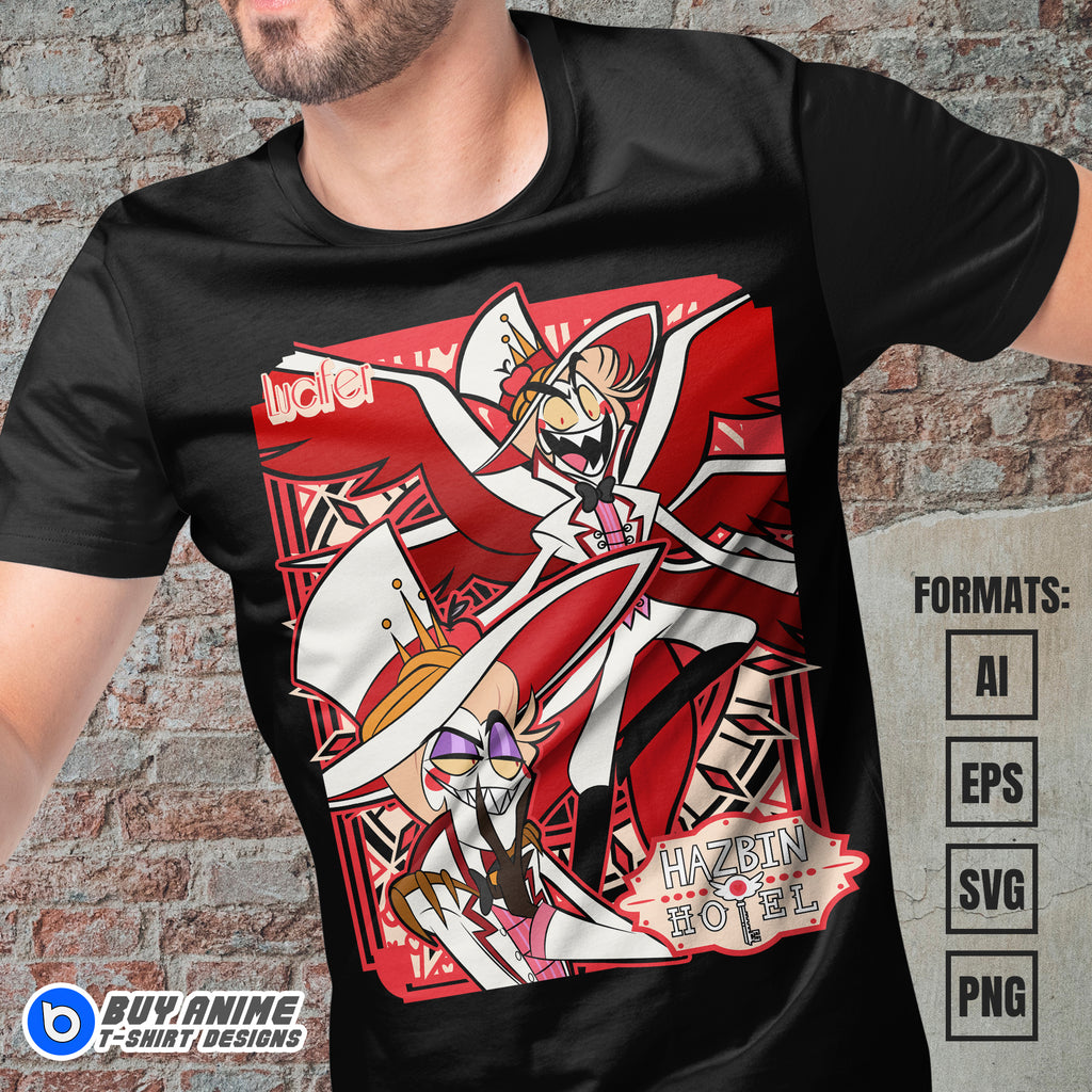 Premium Lucifer Hazbin Hotel Vector T-shirt Design Template