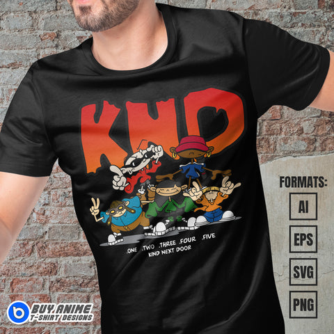 Premium Codename Kids Next Door Vector T-shirt Design Template #2