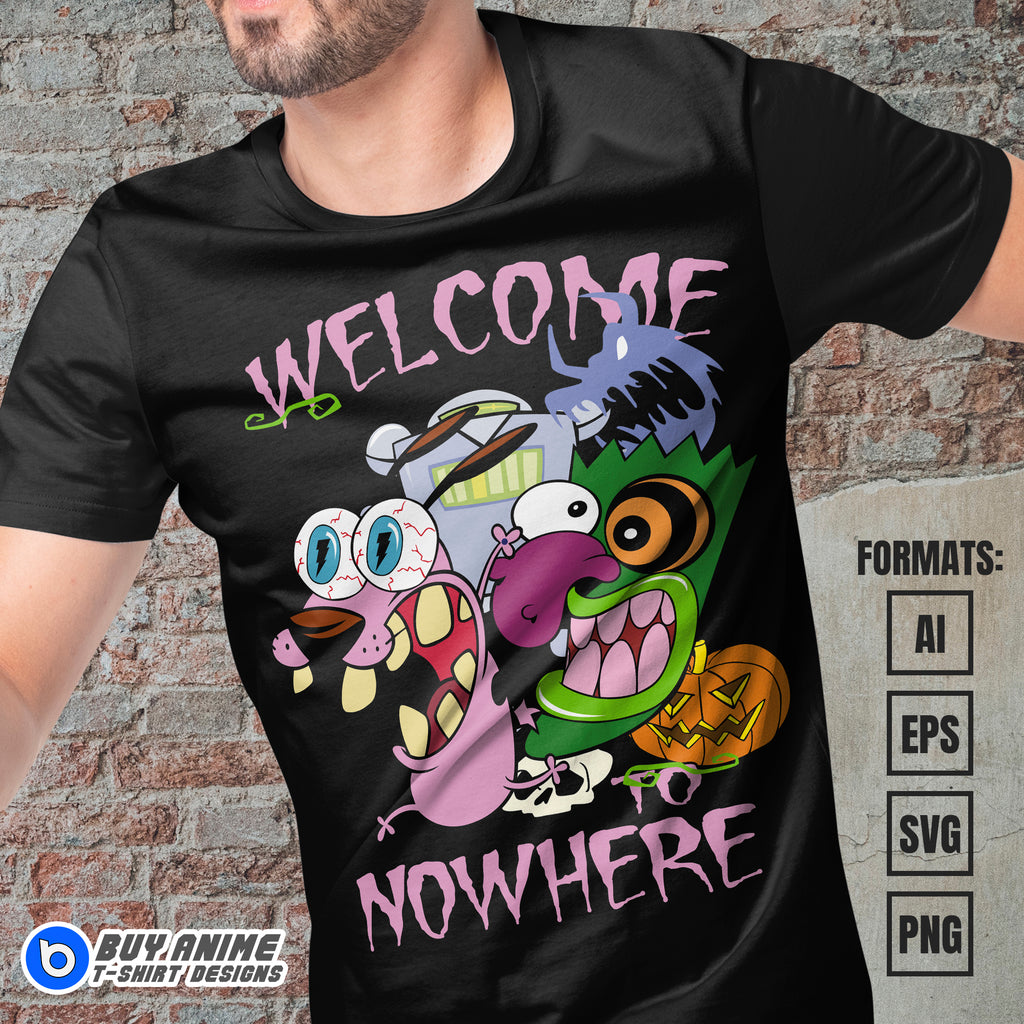 Premium Courage The Cowardly Dog Vector T-shirt Design Template #2