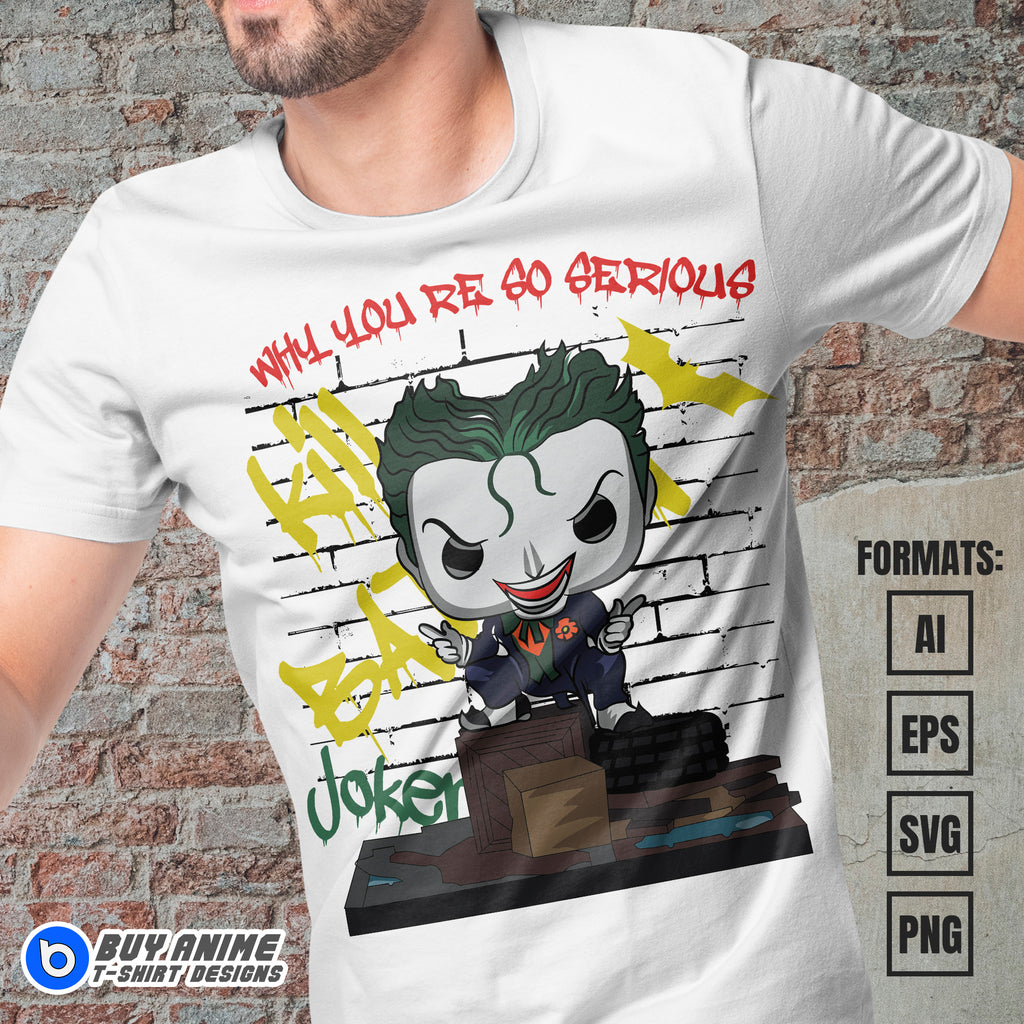 Premium Joker Funko Vector T-shirt Design Template