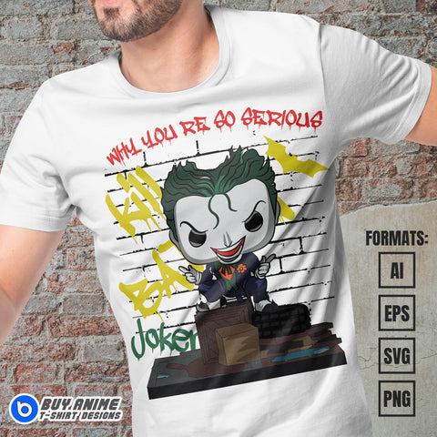 Premium Joker Funko Vector T-shirt Design Template
